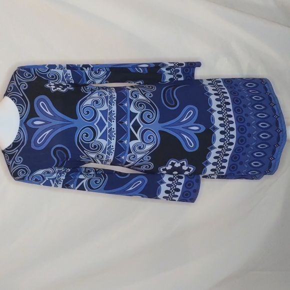 INC International Concepts Dresses & Skirts - INC blue, black and purple paisley stretch dress, nwt, M